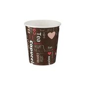 Roll-Up Karton Bardak 7Oz Baskili Kahverengi 50Li
