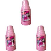 Roll-Up Party Dreams Parti Davet Piknik Renkli Plastik Sert Mika Bardak - Pembe - 25'Li 3 Paket