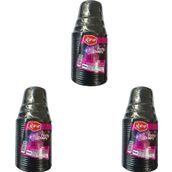 Roll-Up Party Dreams Parti Davet Piknik Renkli Plastik Sert Mika Bardak - Siyah - 25'Li 3 Paket