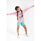 RolyPoly Feeling Tropical Pembe Kız Çocuk Uzun Kol Şort Takım