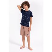 Rolypoly Hawai Lacivert Erkek Çocuk Bermuda Takım
