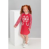 RolyPoly We Love Snow Kırmızı Kız Çocuk Cepli Elbise