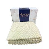 Romans Emboss Tek Kişilik Battaniye Bej