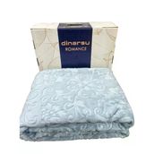 Romans Emboss Tek Kişilik Battaniye İndigo