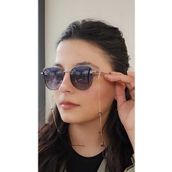 ROSALINDA COLLECTION Kadın Gözlük Zinciri Boncuk Gözlük Askısı Gözlük Ipi Beyaz