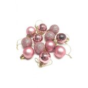 Rosegold Renk 3 Cm 12 Li Boru Top Yılbaşı Süsü