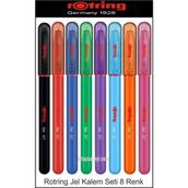 Rotring 8 Renk Karışık Jel Roller 0.7 mm Kalem Seti