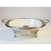 Roy King Classy 21x38x10 cm Gümüş Oval Derin Sunum Tabak