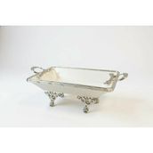 Roy King Classy Dikdörtgen 20x36x10 cm Gümüş Derin Sunum Tabak