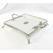Roy King Classy Kare 24x30 cm Gümüş Sunum Tabak