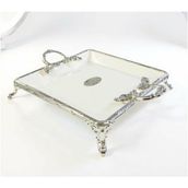 Roy King Classy Kare 28x34 cm Gümüş Sunum Tabak