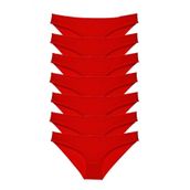 Royaleks Kırmızı 7 Adet Süper Eko Set Likralı Kadın Slip Külot
