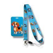 RoyalVance Sevimli Hayvanlar Köpek Desenli Boyun Askılı Kartlık Seti | Baskılı Yaka Kartı ve Lanyard
