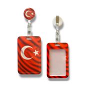 RoyalVance Yaka Kartlığı Yoyolu Kartlık Koruyucu Çekmeli Kart Tutucu Kartlık Türk Bayrağı Desenli