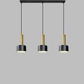 Rsylight Retro Metal 3'lü Masa Üstü Siyah Gold Dekoratif Rustik Sarkıt Avize