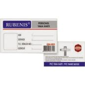 Rubenis Personel Yaka Kartı Şeffaf İğneli Qn-001 (50 Li Paket)