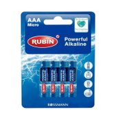 Rubin Alkalin AAA 1,5V 4'lü İnce Pil