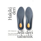 RUGELLA home Hakiki Deri Jelli Erkek Ayakkabı İç Tabanlığı - Ortopedik Jel Destekli Ayakkabı Tabanlığı