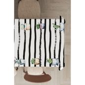 Rugviva MSO118 Dokuma Elit Kumaş Kaktüs Desenli Renkli Leke Tutmayan 140x180 cm Masa Örtüsü