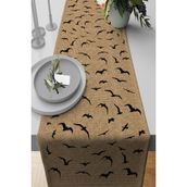 Rugviva RNR182 Tay Tüyü Dokuma Elit Leke Tutmaz Kumaş Runner Hasır Patlıcan Moru 40x140 cm Masa Örtüsü