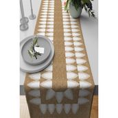 Rugviva RNR191 Elit Runner Tay Tüyü Dokuma Leke Tutmaz Kumaş Hasır Gri Silver 40x140 cm Masa Örtüsü