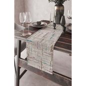 Rugviva RNR413 Elit Tay Tüyü Dokuma Leke Tutmaz Kumaş Runner Style Taş 40x140 cm Masa Örtüsü