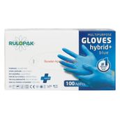 Rulopak Tek Kullanımlık Pudrasız 100 Adet Mavi Medium PE Eldiven
