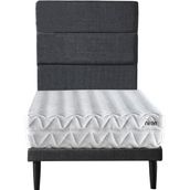 Ruum Store Violet Yatak Seti 90x200 cm Tek Kişilik Yatak Baza Başlık Takımı Orta Sert Yatak Mor Baza ve Başlığı