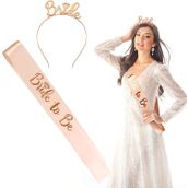 Rwekdza Pembe altın bekarlığa veda partisi dekorasyon seti Bride to Be kuşak dekorasyon bekarlığa veda partisi aksesuarı taçlı saç bandı taç gelin kuşak kız arkadaş için gece partisi