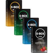 S-Box 4’lü Karma Paket – Hisset, Uzun Geceler, Klasik ve Çilek Prezervatif - Gizli
