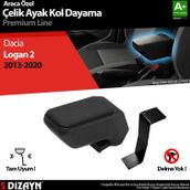 S Dizayn Dacia Logan MCV ABS Siyah 2013-2019 A+Kalite Çelik Ayaklı Kolçak