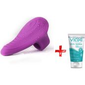 S-Hande Finger Klitoris Uyarıcı Su Geçirmez Parmak Vibratör+Jel