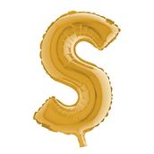 S Harf Altın 100 cm Folyo Balon