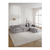 S Home Design Concept Frida 4 Modül Pofidik Modüler Kanepe L Köşe Koltuk Takımı, Fitilli, Gri