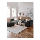S Home Design Concept Frida 4 Modül Pofidik Modüler Kanepe L Köşe Koltuk Takımı, Keten, Antrasit 295x190 Cm