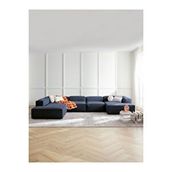 S Home Design Concept Frida 5 Modül Pofidik Modüler Kanepe Xl Köşe Koltuk Takımı Keten Sol Köşe, Keten Lacivert
