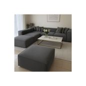 S Home Design Concept Frida 6 Modül Pofidik Modüler Kanepe L Köşe Koltuk Takımı, Keten Antrasit