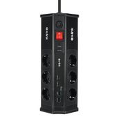 S-Link Prz03 Prizhive 3 Metre 1860 Joule 3X1.5mm 2Xusb 2Xtype C 2.4A/5V 250V 16A/3860W 6 Lı Akım Korumalı Priz