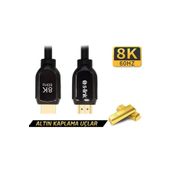 S-Link SL-H8K01/1.5 HDMI - HDMI 1.5 mt Ultra HD 8K Metal Uç V2.1 Kablo
