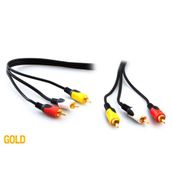S-Link SL-RCA10 3RCA to 3RCA 10 mt Gold Kablo