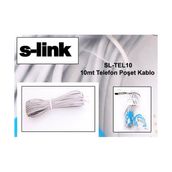 S-Link SL-TEL10 10MT Telefon Poşet Kablosu
