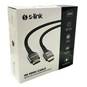 S-Link SLX-HD4K30 19+1 30 mt V2.0 4K 30 HZ Metal HDMI Kablo