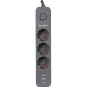 S-Link SPG03U 2 Usb 1Type C 5V2.4A 1.5 m 3x1.00 mm 100 Bakır 750 Joule 3'lü Anahtarlı Akım Korumalı Priz