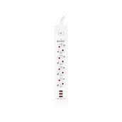 S-Link SPG403U 1.5 m 1.5 mm 100 Bakır 750 Joule 3 Usb 5V2.4A 4'lü Anahtarlı Akım Korumalı Priz