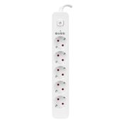 S-Link SPG501S 750 Joule Beyaz Bakır 5 Soket 1.5 mt Kablo Akım Korumalı Priz