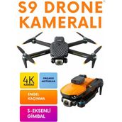S9 4K Kamera Drone Uzaktan Kumandalı Mini Quadcopter Katlanır Kanat S9 Drone - Siyah