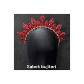 Sabek Bujiteri Crystal Bloom- gelin tacı nişan tacı kına tacı kristal taç ışıltılı taç zarif taç after party taç