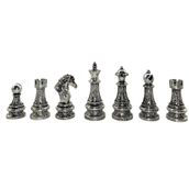 (Sadece Satranç Taşı İsteyene) GiftHome Premium Battal Boy Metal İşlemeli KLASİK Satranç Taşı