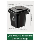 safestore Çöp Kutusu Tasarımlı Duvar Küllüğü - Kapaklı Dekoratif Balkon Ofis Kül Tablası Paslanmaz Hazneli 1 Adet
