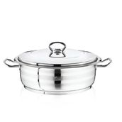 Safinox Flavia Basık 32x10 cm Çelik Tencere